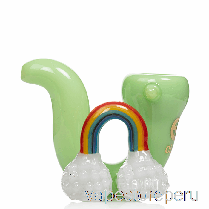 Vape Desechable Cheech Glass Rain 'n' Rainbows Pipa De Mano Verde (jade)